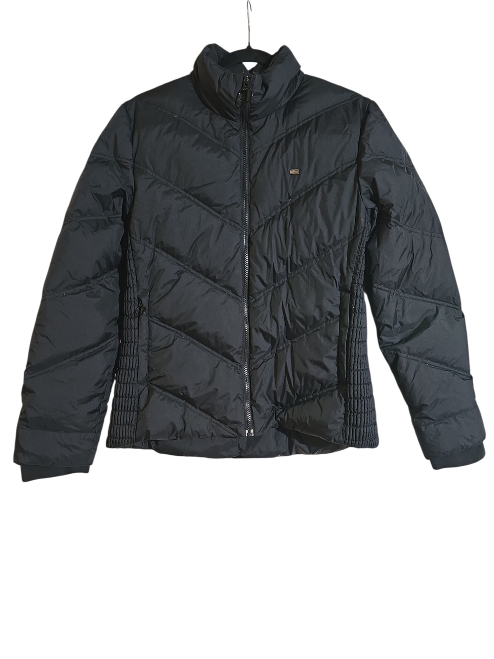 Lacoste Black Quilted Chevron Down Puffer Jacket